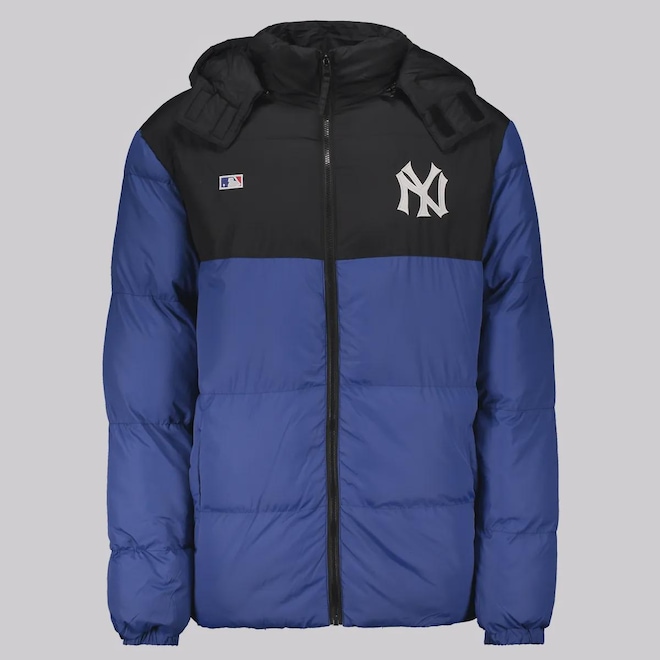 Jaqueta New Era MLB New York Yankees Puffer com Capuz Removível Masculina - Foto 1