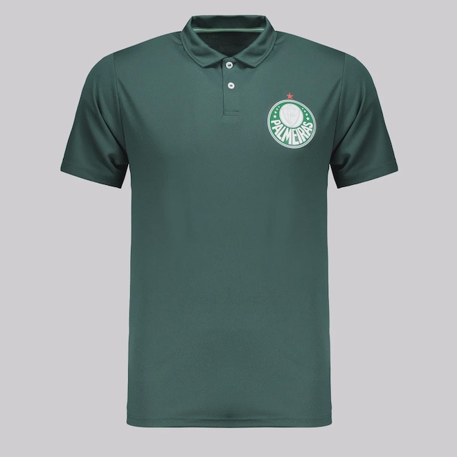 Camisa Polo do Palmeiras Basic Escudo Verde Masculino - Foto 1