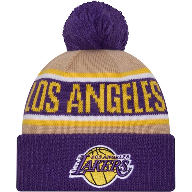 Gorro Masculino New Era NBA Draft 2024 Los Angeles Lakers PomPom - Foto 1