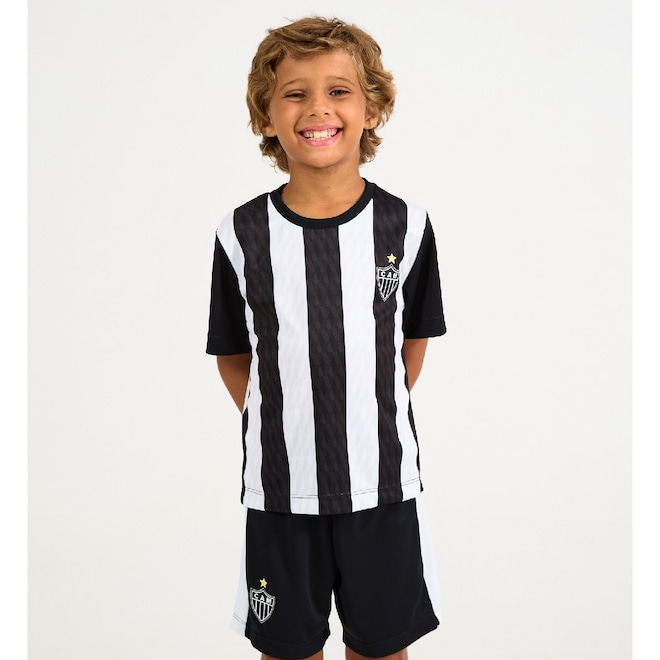 Conjunto Atlético Mineiro Mini Craque Galo Braziline Infantil - Foto 1