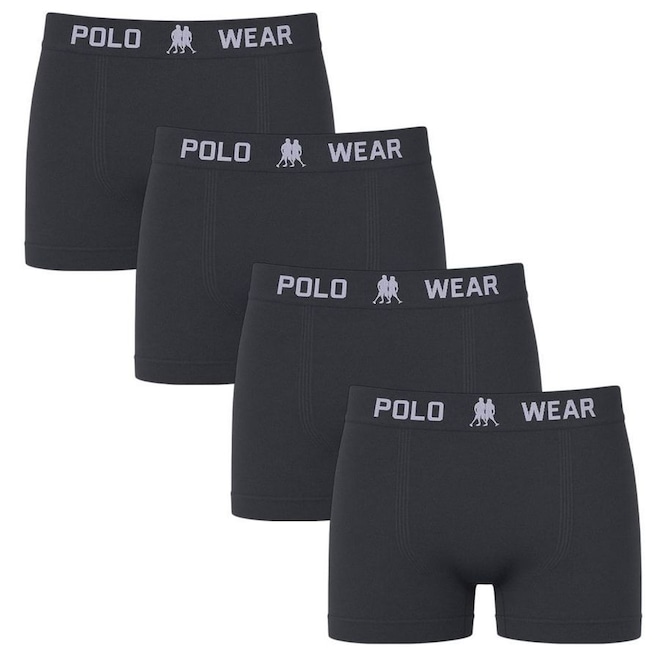 Kit 4 Cuecas Boxer Polo Wear Basic Infantil - Foto 1