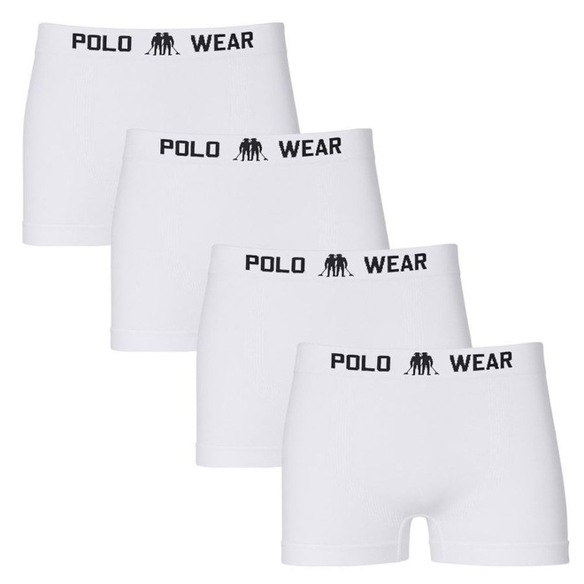 Kit 4 Cuecas Boxer Polo Wear Basic Infantil - Foto 1