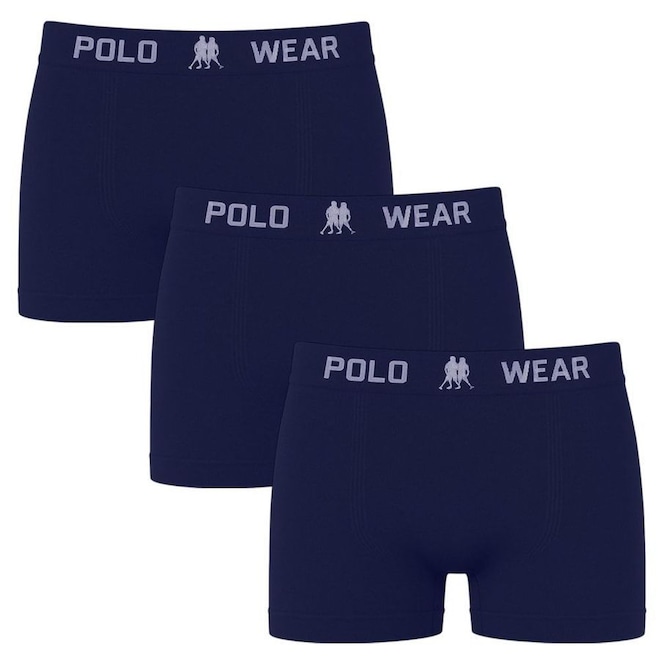 Kit 3 Cuecas Boxer Polo Wear Basic Infantil - Foto 1