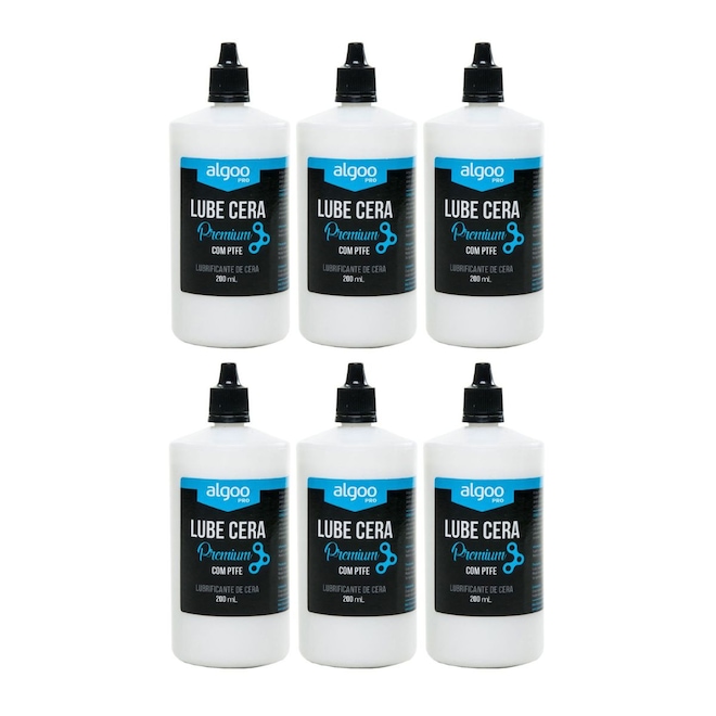 Kit 6 Óleos Lubrificantes Cera Corrente Bike Algoo Premium 200 ml - Foto 1