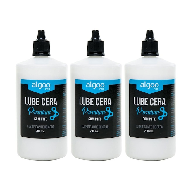 Kit de 3 Óleos Lubrificantes Cera Corrente Bike Algoo Premium 200 ml - Foto 1