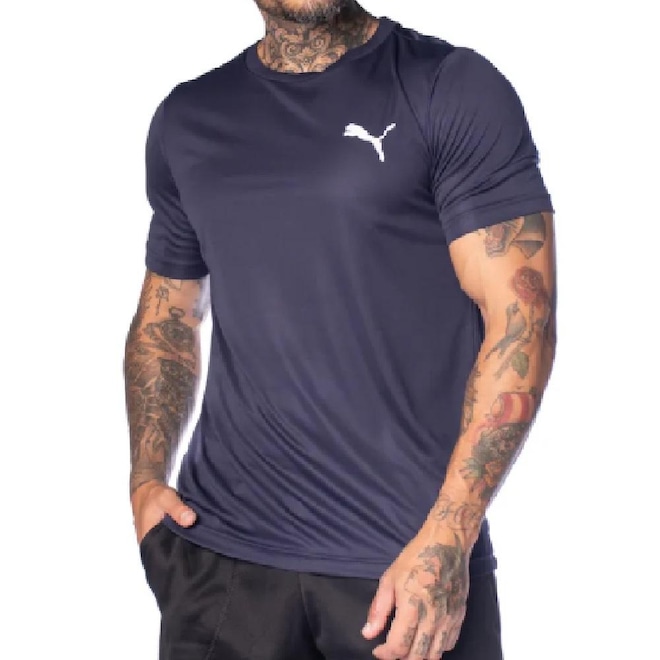 Camiseta Puma Ess Small Logo Poly Tee Masculino - Foto 1