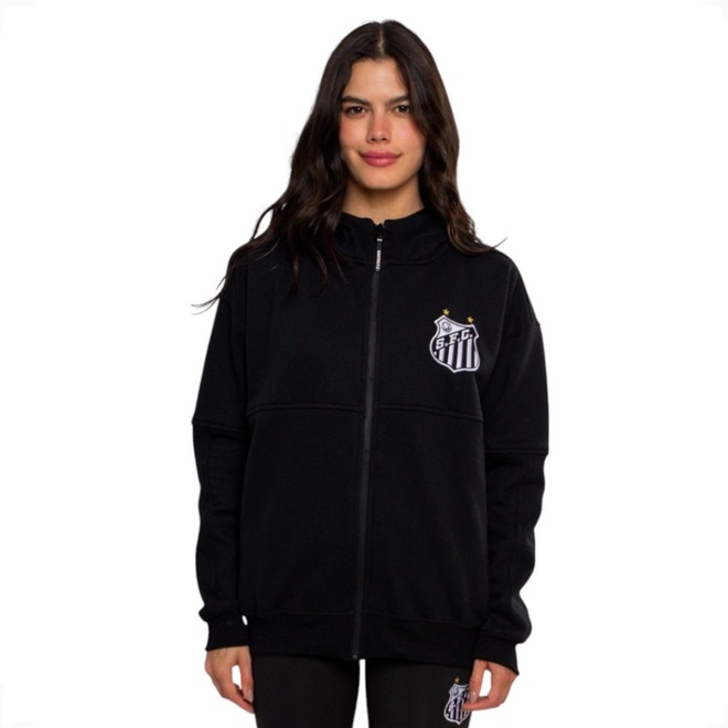 Agasalho de Moletom Surf Center com Zíper Santos Feminino - Foto 1