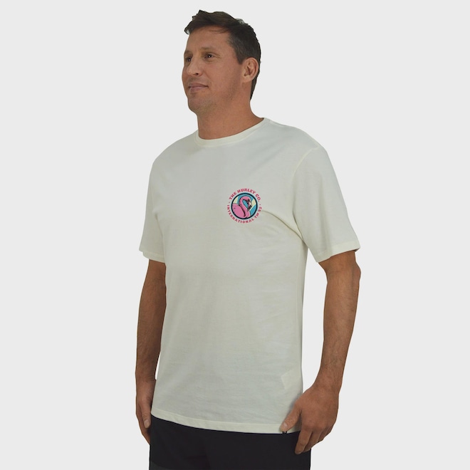 Camiseta Masculina Hurley Flamingo - Foto 1