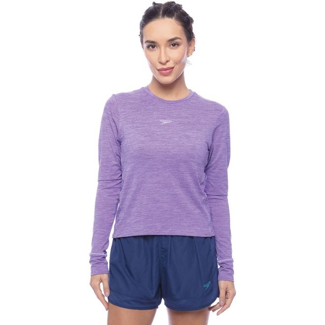 Camiseta Feminina Speedo Manga Longa Run - Foto 1