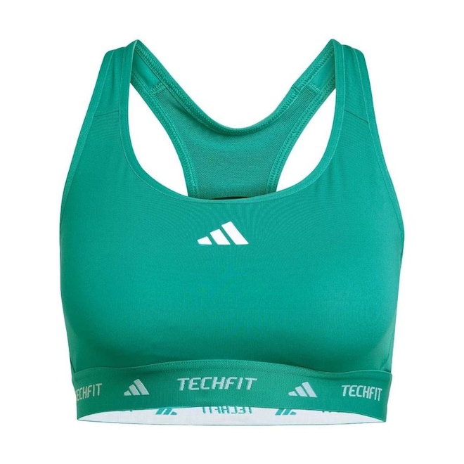 Top Feminino Adidas Techfit Suporte Médio - Foto 1
