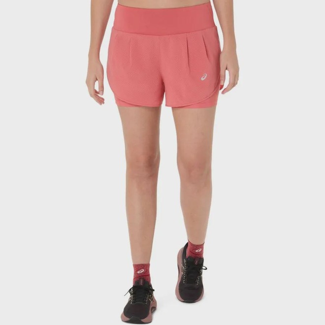 Shorts Asics Road 2-N-1 3.5In Feminino - Foto 1