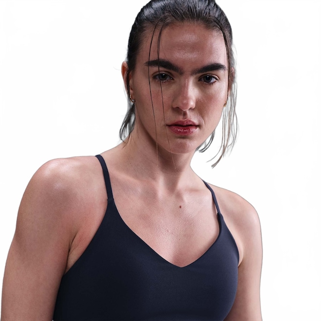 Top Fitness com Bojo Nike Baixa Sustentação Dri-Fit Indy SPT BRA - Foto 1