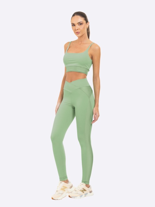 Calça Legging Feminina Manly Metalic Recortes - Foto 1