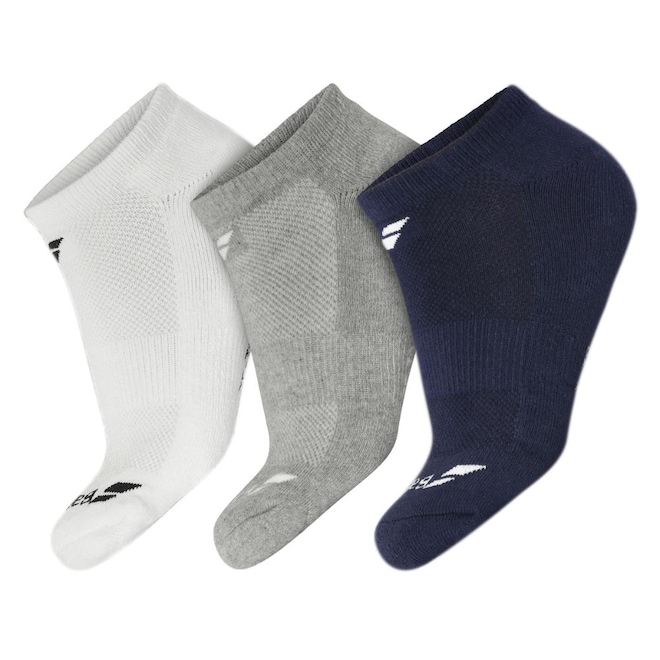 Kit Com 3 Pares de Meia Babolat Invisible Pack Tamanho 47 ao 49 Masculino - Foto 1