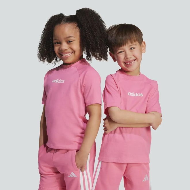 Camiseta adidas Essentials Logo Linear Infantil - Foto 1