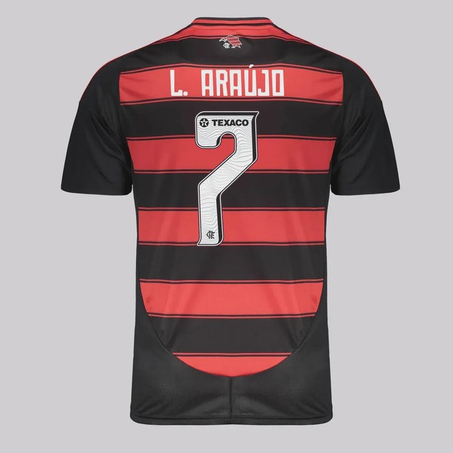 Camisa Flamengo I 25/26 7 L. Araújo adidas Masculina - Foto 1