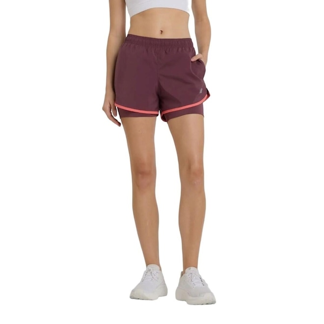 Short 2 em 1 Feminino New Balance Sport Essentials - Foto 1