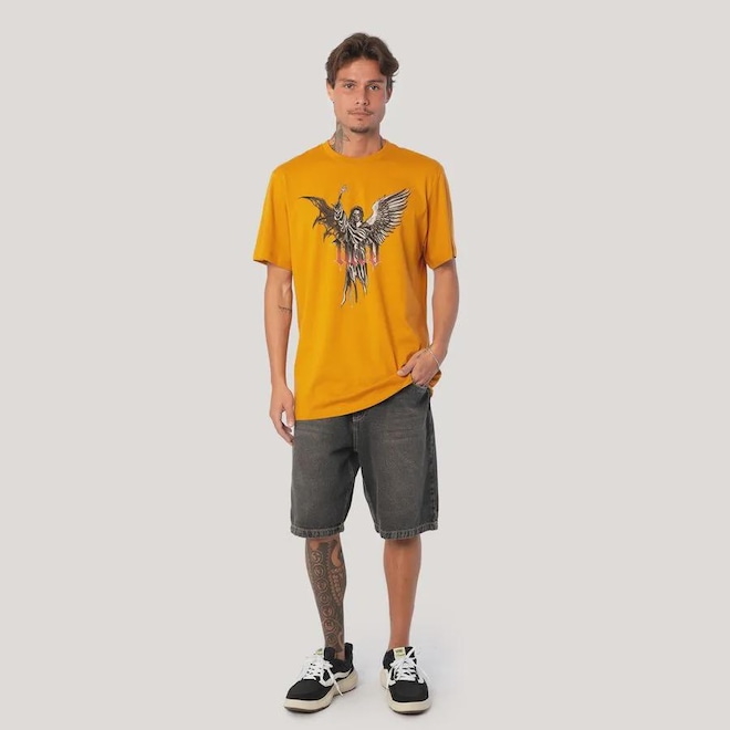Camiseta Regular MCD Caveira Anjo Masculino - Foto 1
