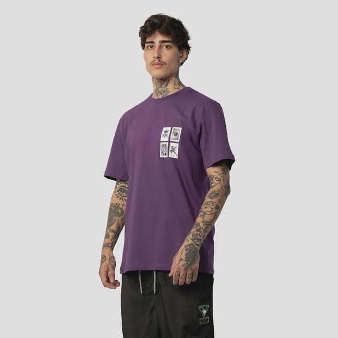 Camiseta Lost + Joker Cards Masculino - Foto 1