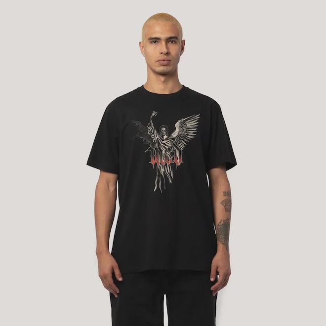 Camiseta Regular MCD Caveira Anjo Masculino - Foto 1