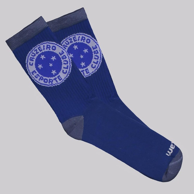 Meia Cano Alto do Cruzeiro Futfanatics Esportiva Unissex - Foto 1