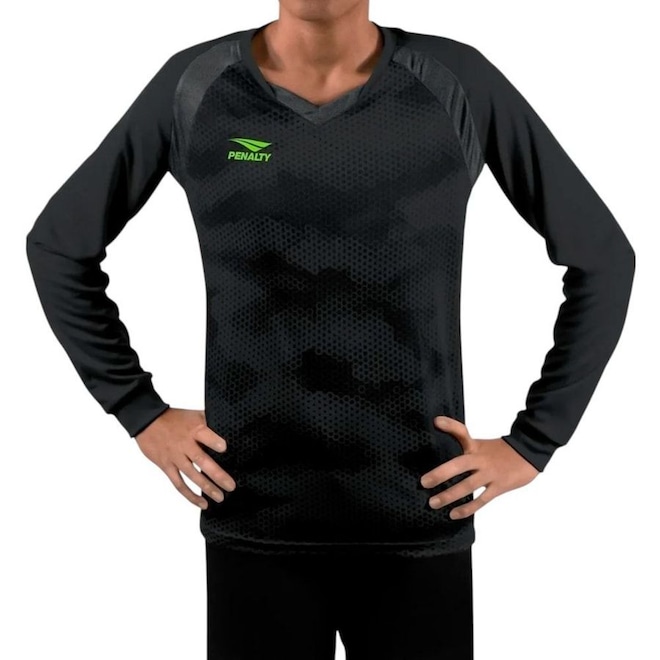 Camisa Manga Longa de Goleiro Penalty Delta 127 Infantil - Foto 1