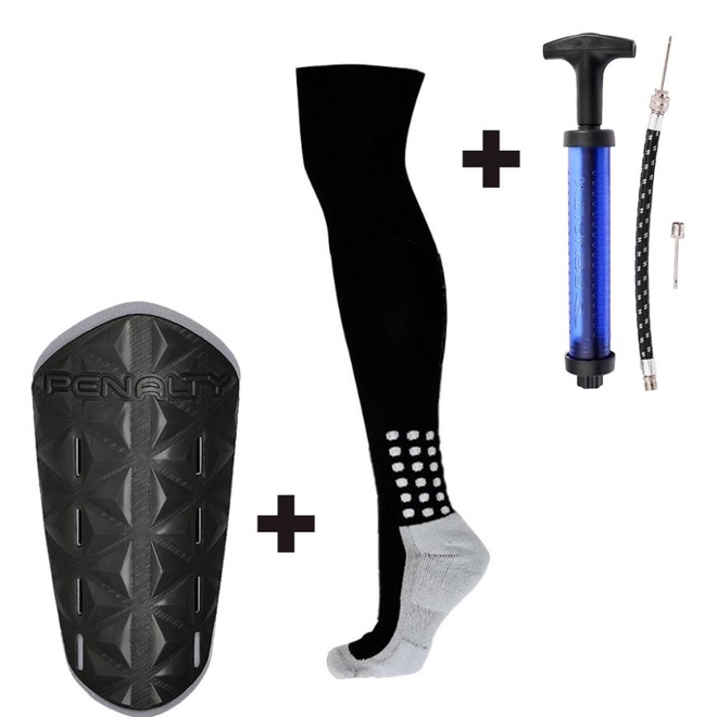 Kit Esportivo Penalty Bomba de Ar SAC 6000 + Meião Matis + Caneleira Matis X - Foto 1