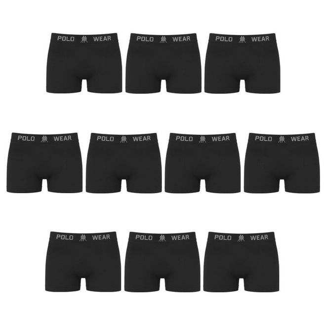 Cueca Boxer Polo Wear Basic - 10 Unidades - Infantil - Foto 1