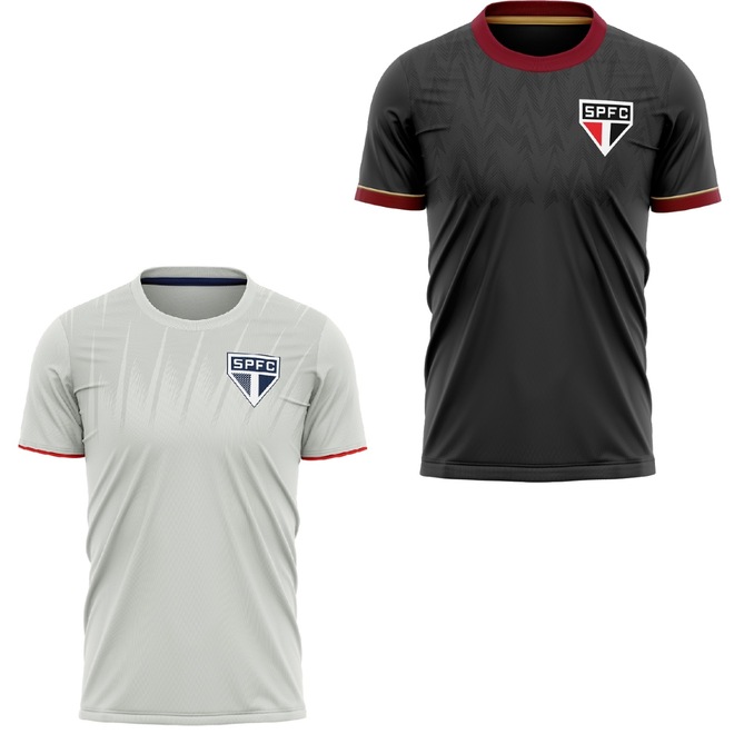 Kit 2 Camisas do São Paulo Enlace + Mistura Braziline Masculino - Foto 1