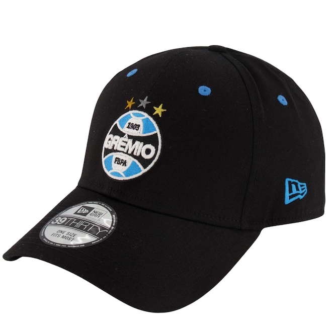 Boné Grêmio New Era Preto Aba Curva Futebol 39Thirty - Foto 1