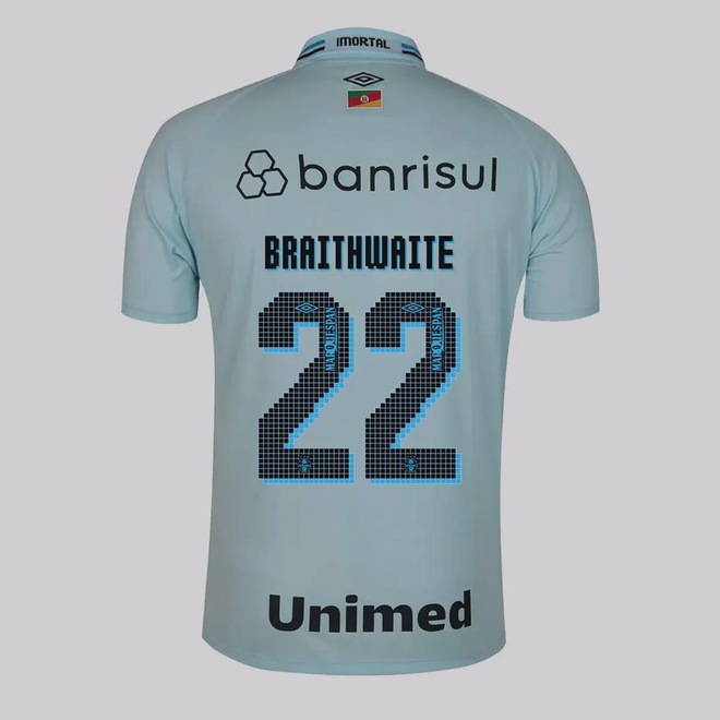 Camisa do Grêmio II 25/26 Umbro 22 Braithwaite Masculina - Foto 1