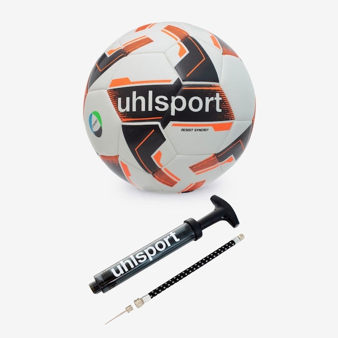 Bola de Futebol Campo Uhlsport Resist Synergy + Bomba de Ar - Foto 1