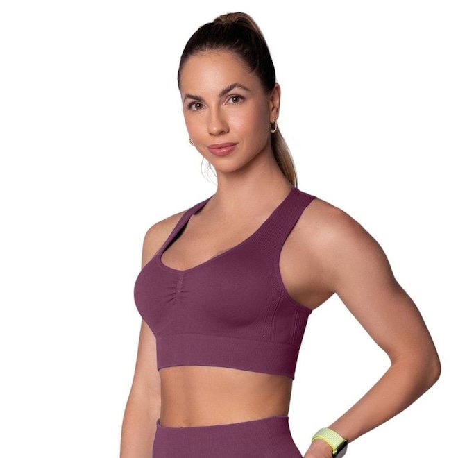 Top Selene Nadador Sem Costura Feminino - Foto 1