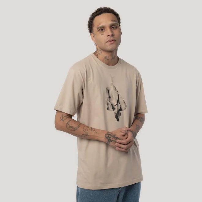 Camiseta Regular MCD Espada Fogo Negro Masculino - Foto 1