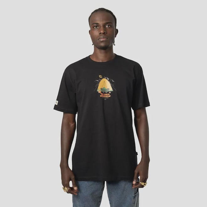 Camiseta Get Lost Camping Masculino - Foto 1