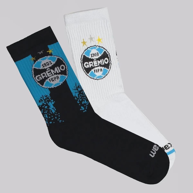 Meia Cano Alto Rikam Grêmio - 2 Pares - Infantil - Foto 1