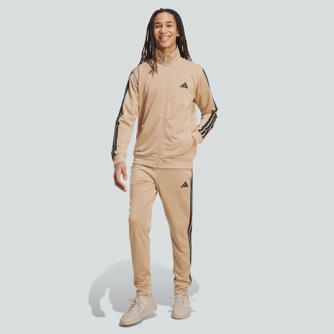 Agasalho Masculino Adidas sem Capuz 3 Stripes - Foto 1