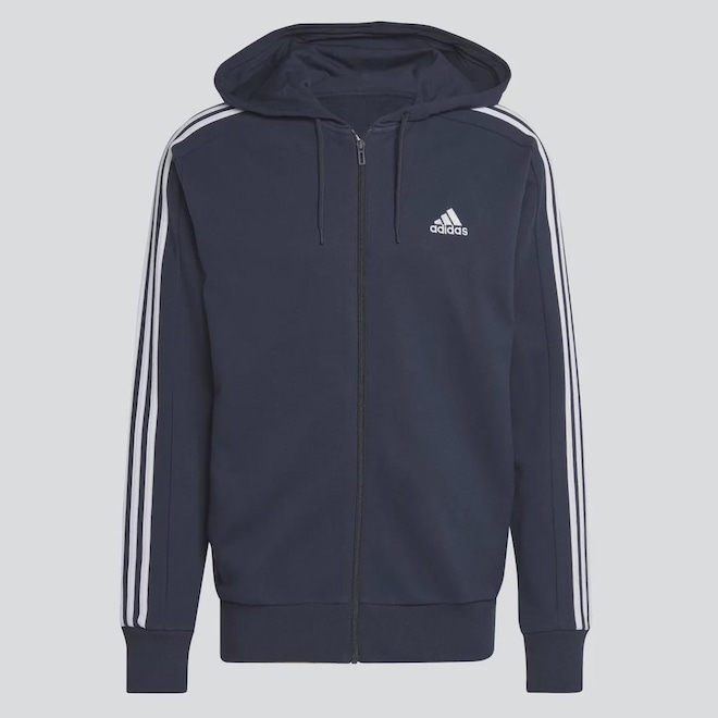 Jaqueta Masculina adidas com Capuz 3 Stripes - Foto 1