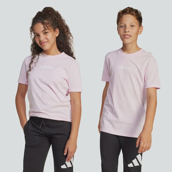 Camiseta Adidas Essentials Logo Linear Infantil - Foto 1