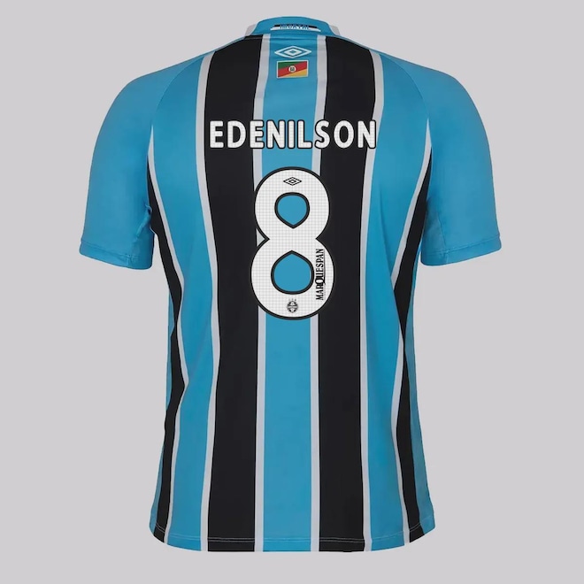 Camisa do Grêmio I 25/26 Umbro 8 Edenilson Masculina - Foto 1