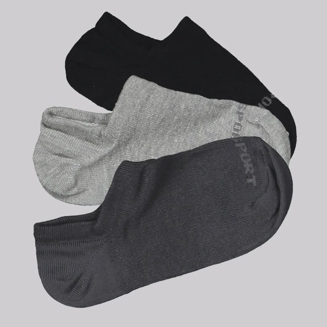 Meia Sapatilha Lupo Sport - 3 Pares - Unissex - Foto 1