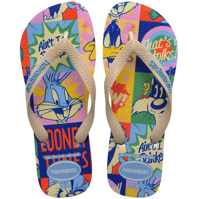 Chinelo Havaianas Top Warner Classics - Foto 1