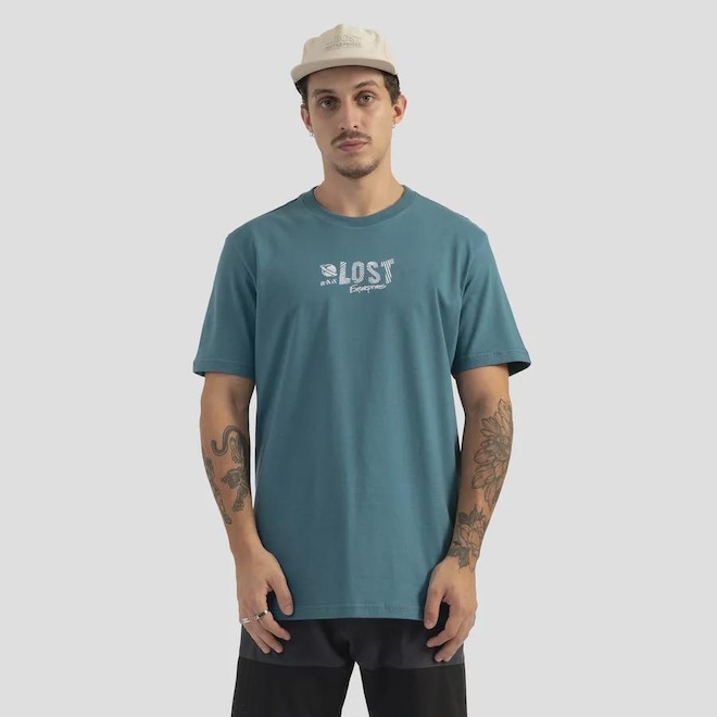 Camiseta Lost Logotypes Masculina - Foto 1