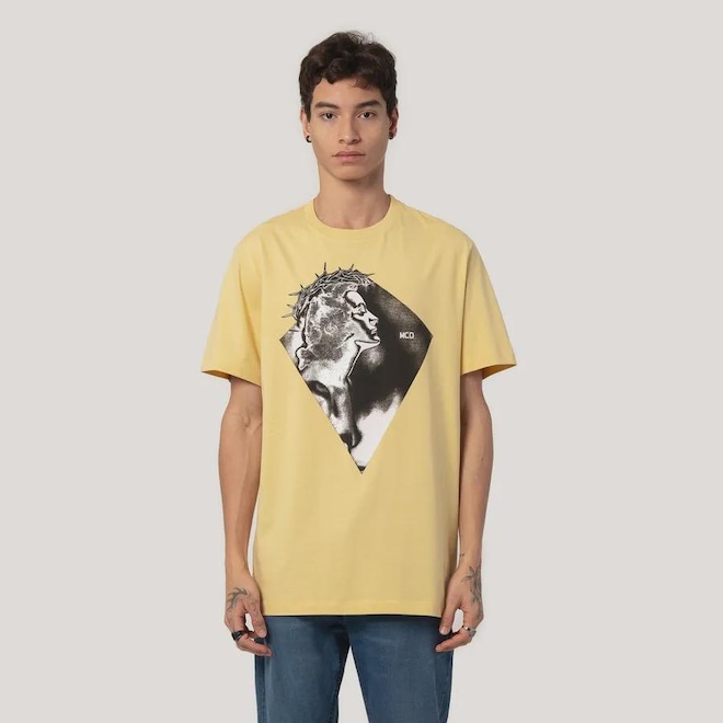 Camiseta Regular MCD Santa Gótica Masculina - Foto 1