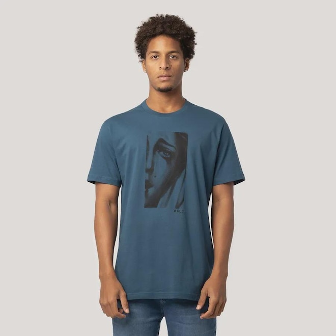 Camiseta Regular MCD Santa Reticulada Masculina - Foto 1