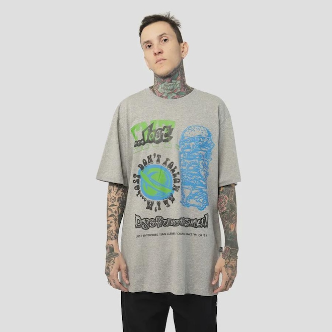 Camiseta Lost Dont Follow Me Waves Masculina - Foto 1