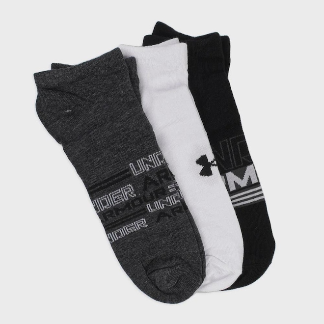 Kit de Meias Under Armour Cano Curto Essentials NS com 3 Pares - Adulto - Foto 1