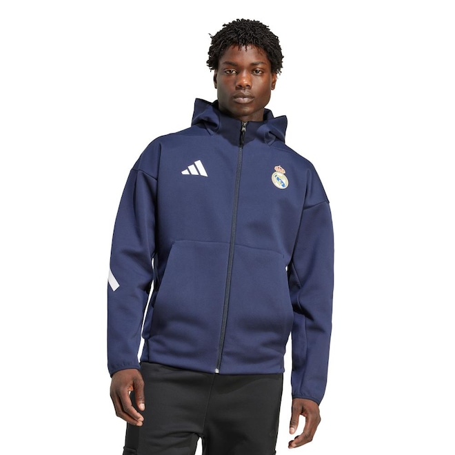 Jaqueta Hino Masculina Adidas Real Madrid Z.N.E. - Foto 1