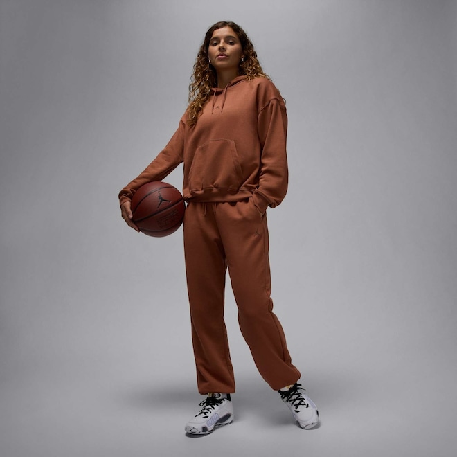 Blusão de Moletom Feminino Nike Jordan Fleece - Foto 1