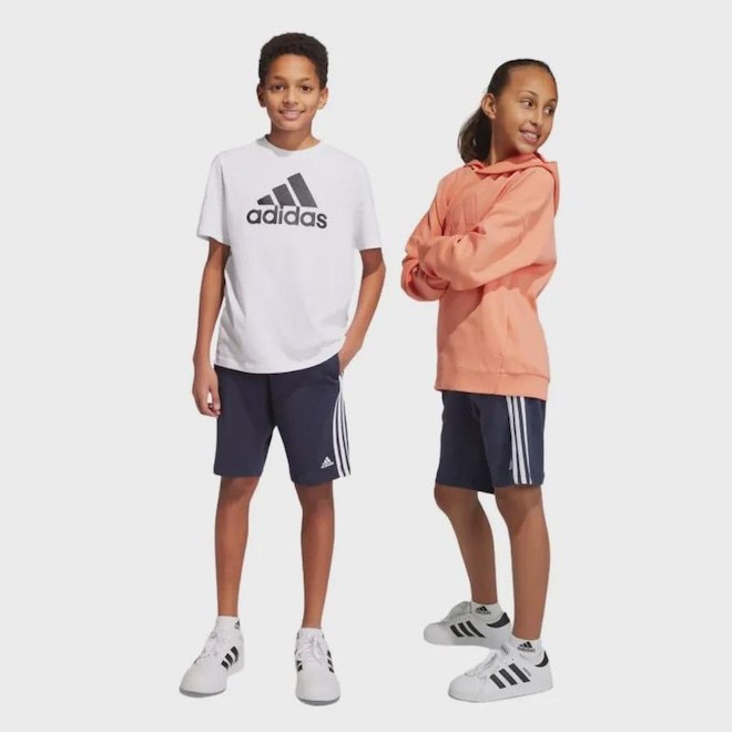 Shorts adidas Essentials Três Listras Infantil - Foto 1